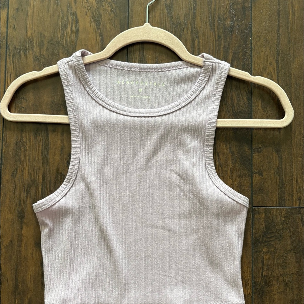Aeropostale Ribbed Tank Top - Soft Pink